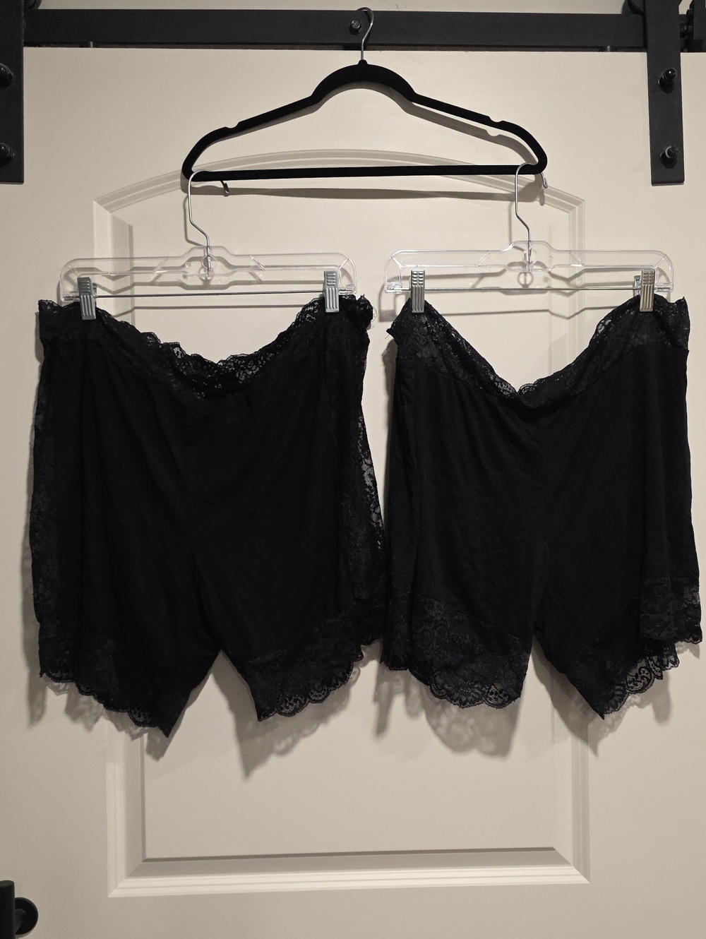 SHEIN Black Lace-Trim Lounge Shorts - 3 Pair